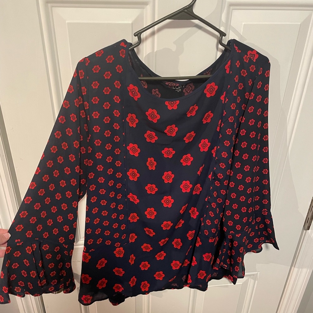3/4 loft flare sleeve blouse
